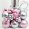 Gift Whimsical Celebration - Balloon Arrangement - Pink And Silver