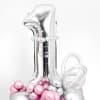 Buy Whimsical Celebration - Balloon Arrangement - Pink And Silver