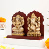 Buy White And Gold Laxmi Ganesha Idols