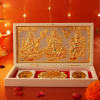 Gift White Laxmi Ganesh Saraswati Charan Paduka Box