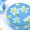 Shop White Petals Blue Cake