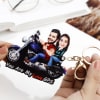 You Are My Love GPS - Personalized Caricature Bike Keychain Online