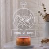 Yours Forever Personalized LED Lamp - Wooden Finish Base Online