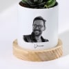 Gift Zebra Succulent Personalized With Ceramic Planter