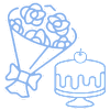 Flowers with Cake